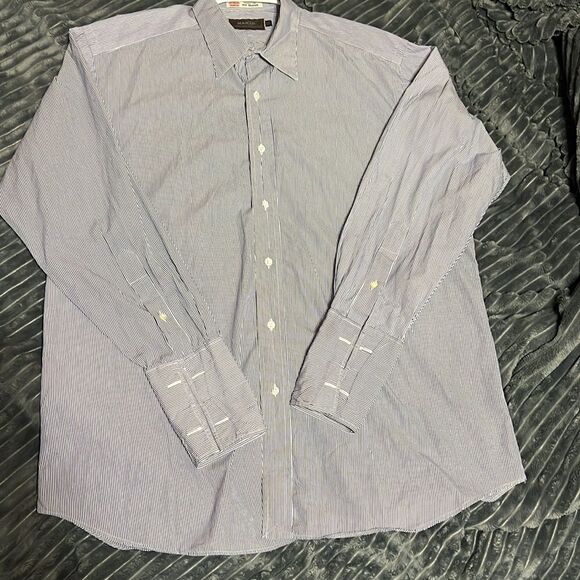 🔥🔥MARCUS by Neiman-Marcus Collection Button Down Dress Shirt Men Sz 16.5 - 33 - Picture 1 of 9